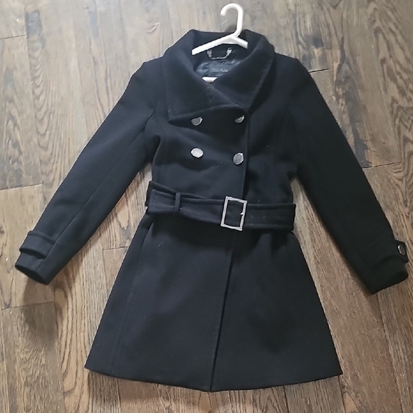 Aritzia Black Double-Breasted Trench Coat - Picture 2 of 6
